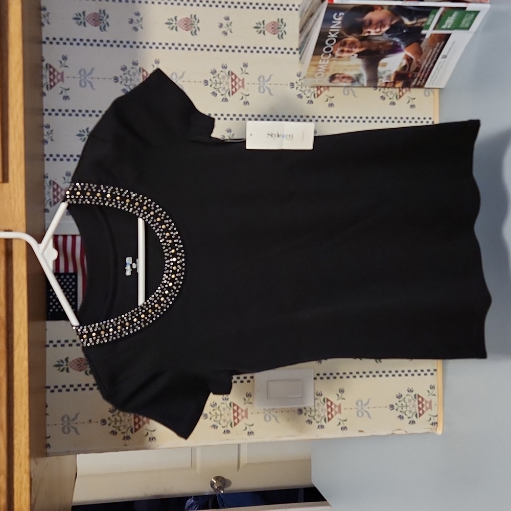 Style & Co NWT Black Size PS short sleeve shirt